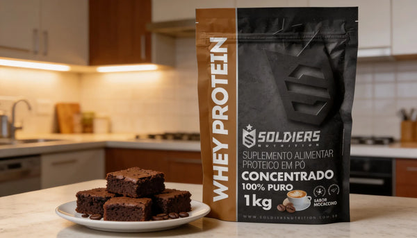 Brownie Proteico de Café com Whey Concentrado Mocaccino