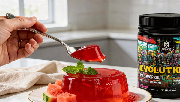 Gelatina Energética de Melancia com Evolution