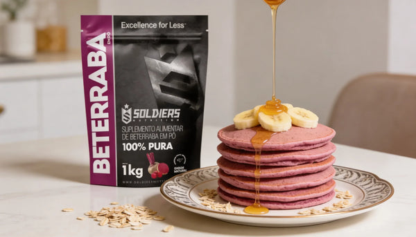 Panqueca de beterraba com banana