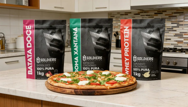 Pizza Fit Sem Glúten de Batata Doce com Whey Natural