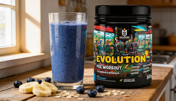Smoothie Pré-Treino de Blueberry com Evolution