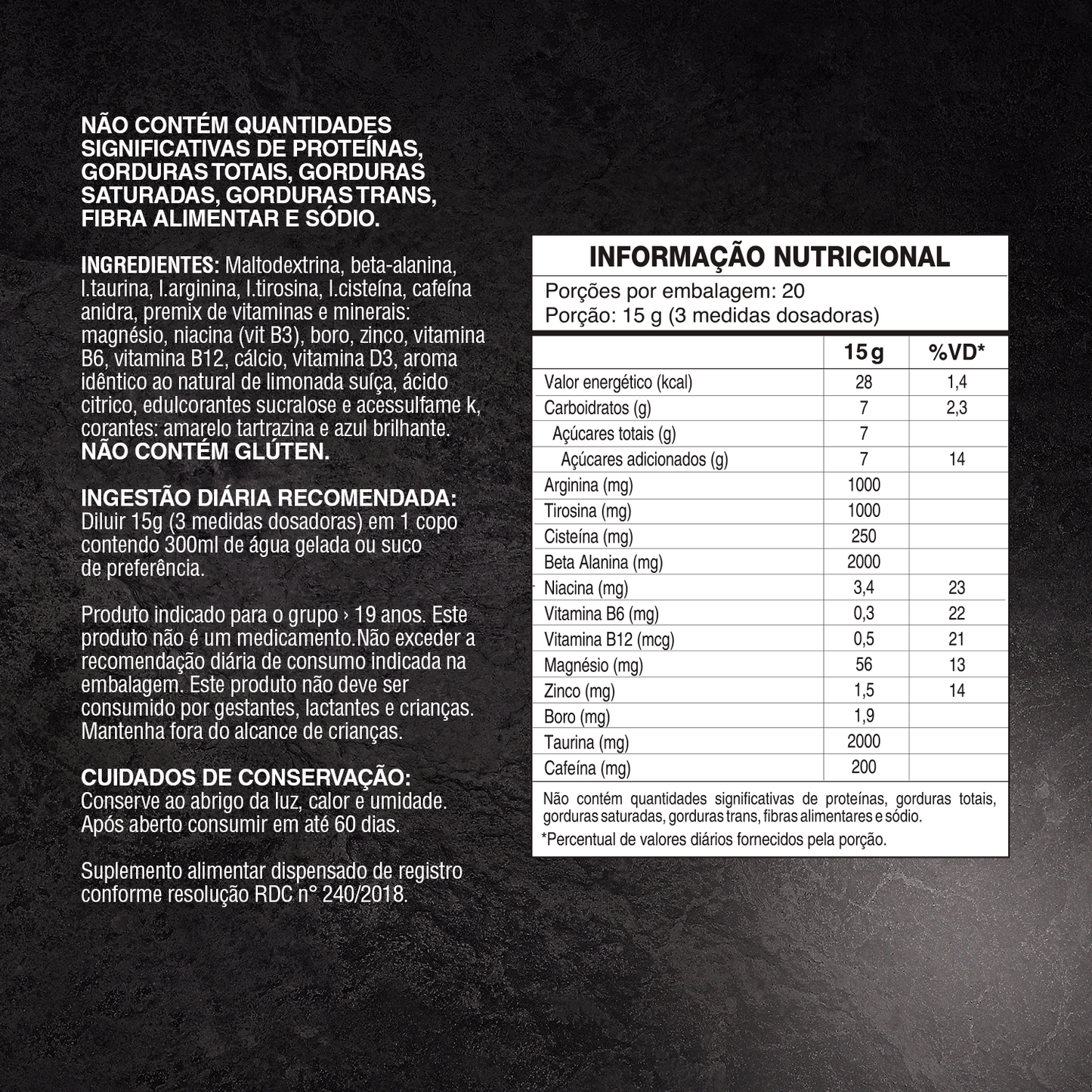 Pré-Treino Evolution Limonada Suiça 300g - Soldiers Nutrition