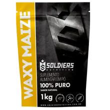Embalagem de suplemento alimentar em pó Waxy Maize 100% puro, 1kg, sabor natural.