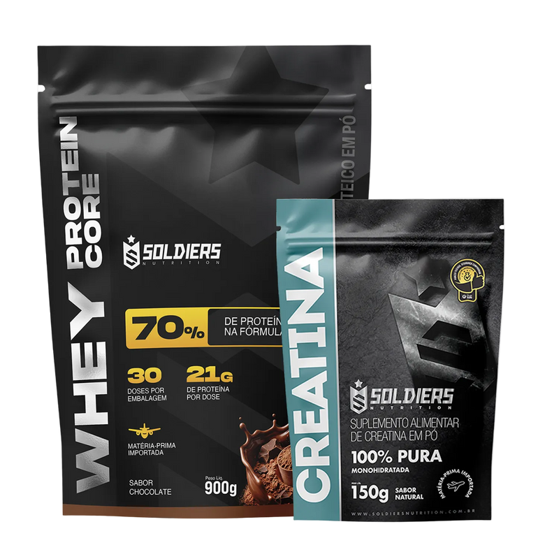 Kit Whey Core 900g + Creatina 150g