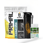 Kit Iniciante Whey Primal 1Kg + Creatina 250g + Multi Vita 60 Cáps + Coqueteleira 600ml 6