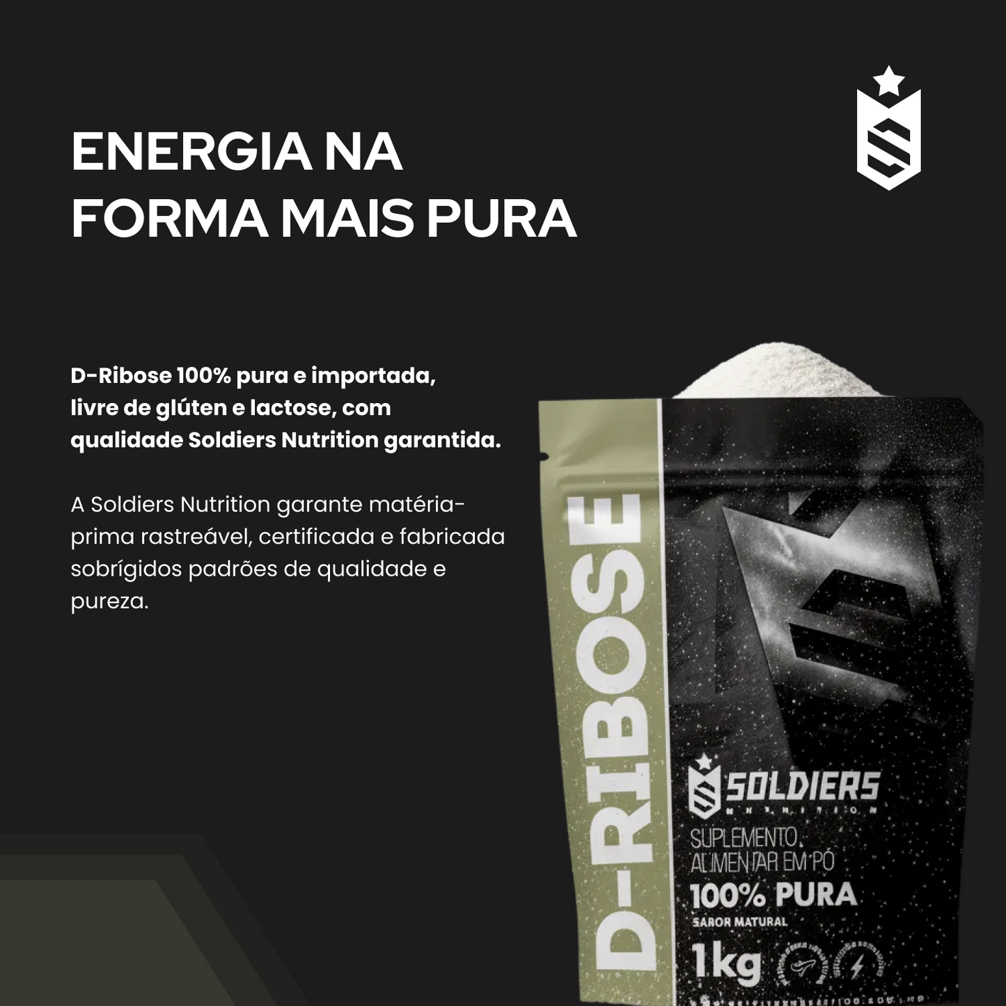 D - Ribose 100% Puro - 1Kg