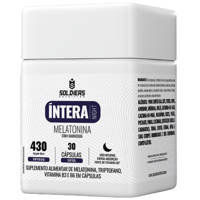 Melatonina com L-Triptofano 30 Cáps - Íntera Night