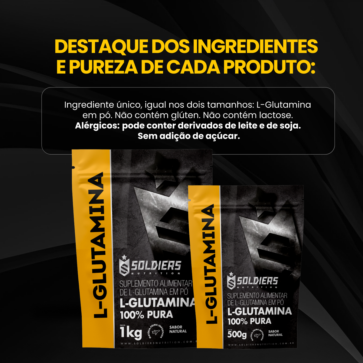 Kit Glutamina 1kg + Glutamina 500g