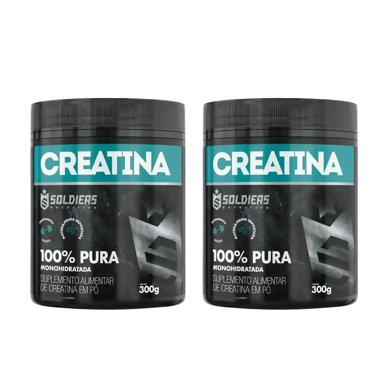 creatina ou l carnitina Monohidratada Micronizada 300g | Mais desempenho e fora Kit Creatina Monohidratada 300g 2Un