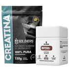 Kit Creatina Monohidratada 150g + Cafeína 400g 60 Cáps 1