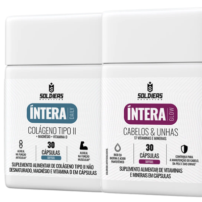 Kit Colágeno Tipo II 30 Cáps + Multivitamínico Cabelos e Unhas 30 Cáps
