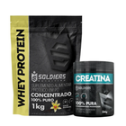 Kit Whey Protein Concentrado 1Kg + Creatina Monohidratada Pote 300g 1