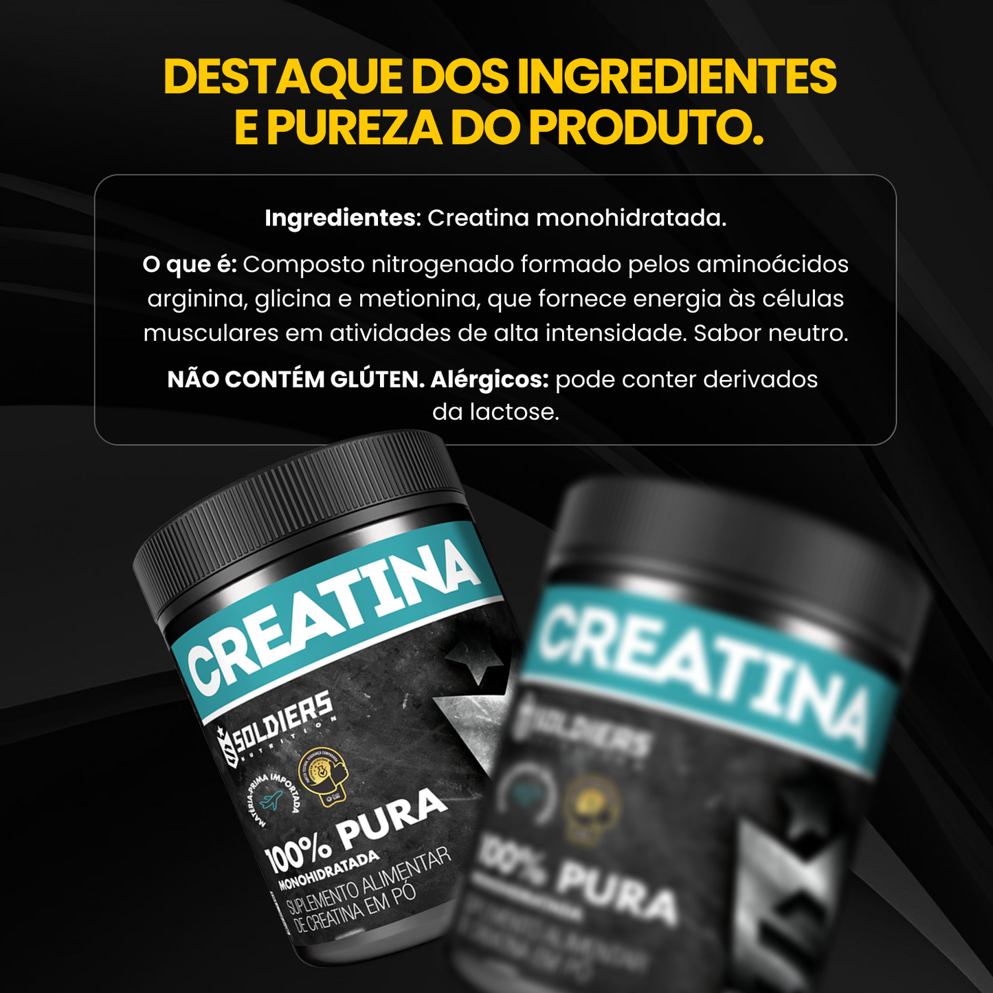Creatina Monohidratada 100% Pura - 300g