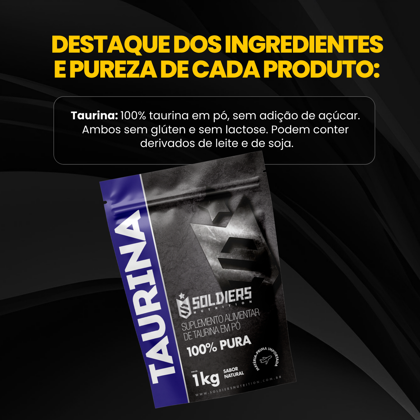 Taurina 100% Pura - 1Kg