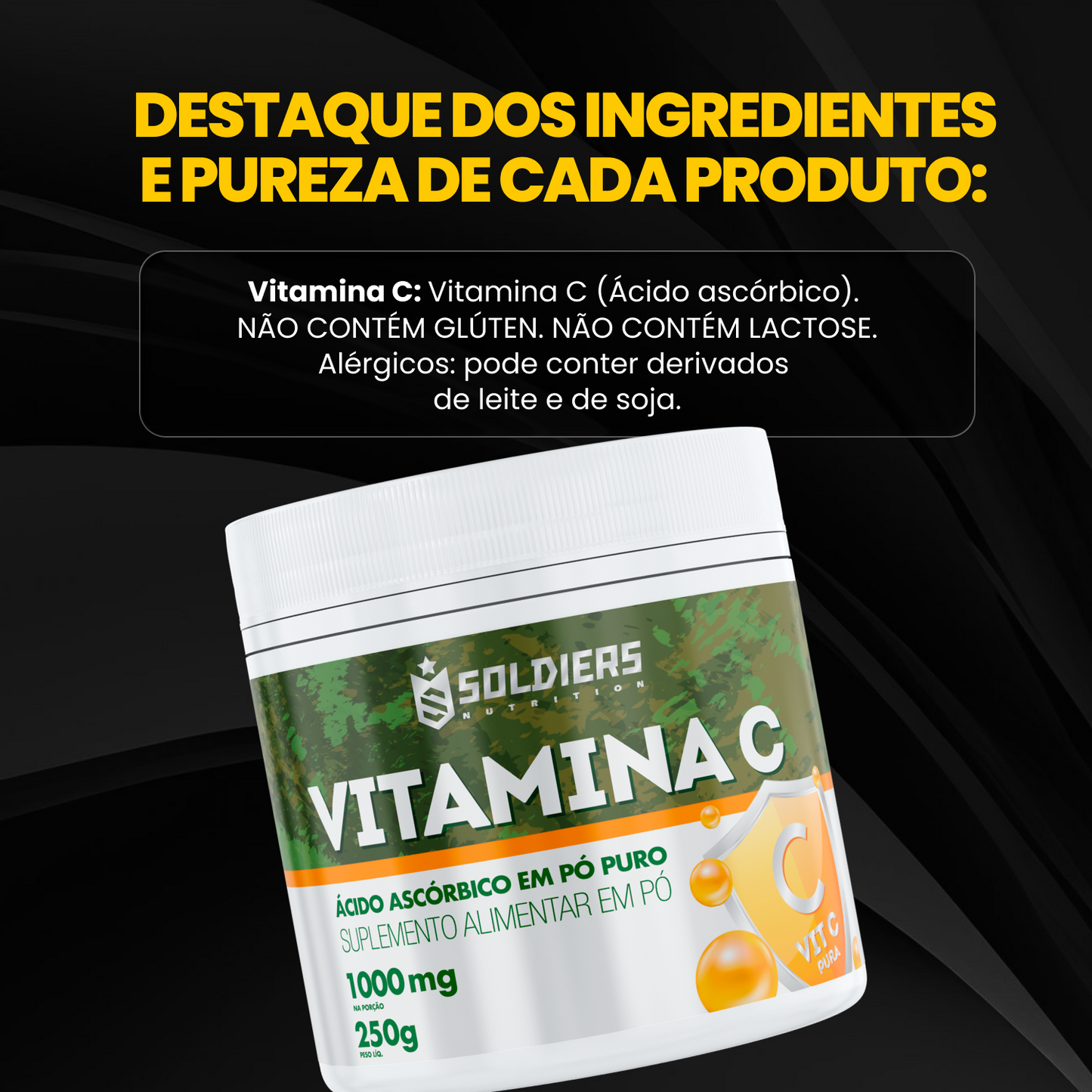 Vitamina C em Pó 1000mg - 250g