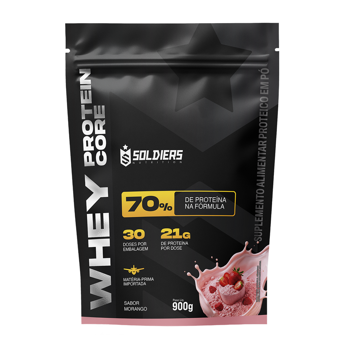 Whey Core 70% de Proteína Concentrada - 900g