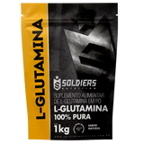 Embalagem de suplemento alimentar L-Glutamina 100% pura 1kg sabor natural em pó