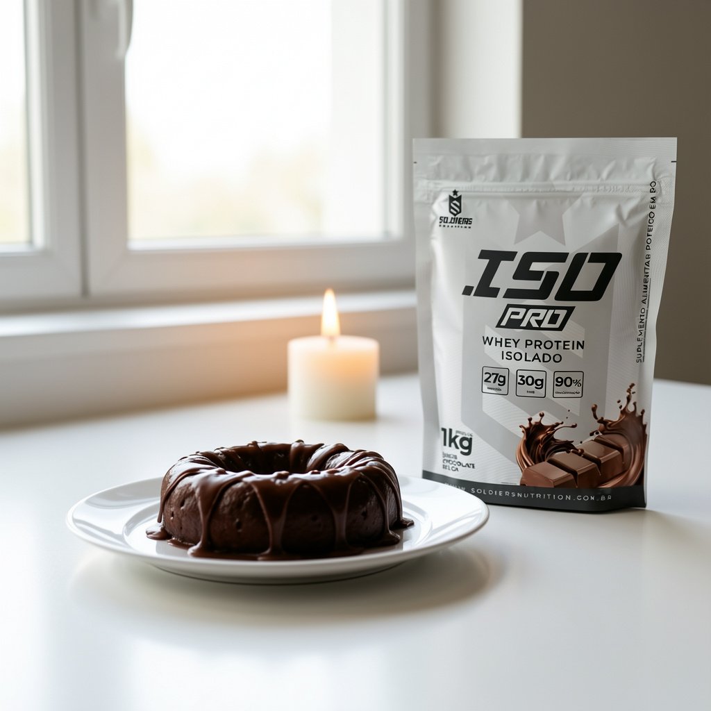 Bolo de Chocolate Fit com ISO PRO Whey Protein Isolado Chocolate Belga