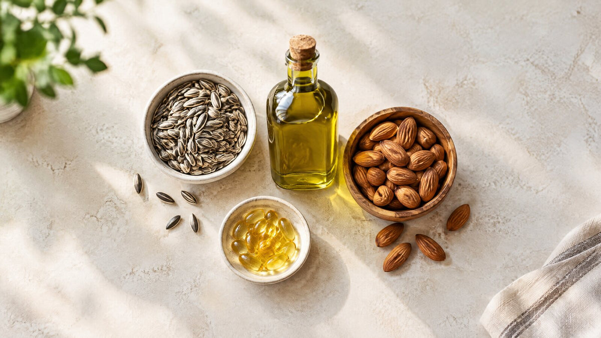 Vitamina E para que serve: antioxidante, fontes e formas no rótulo