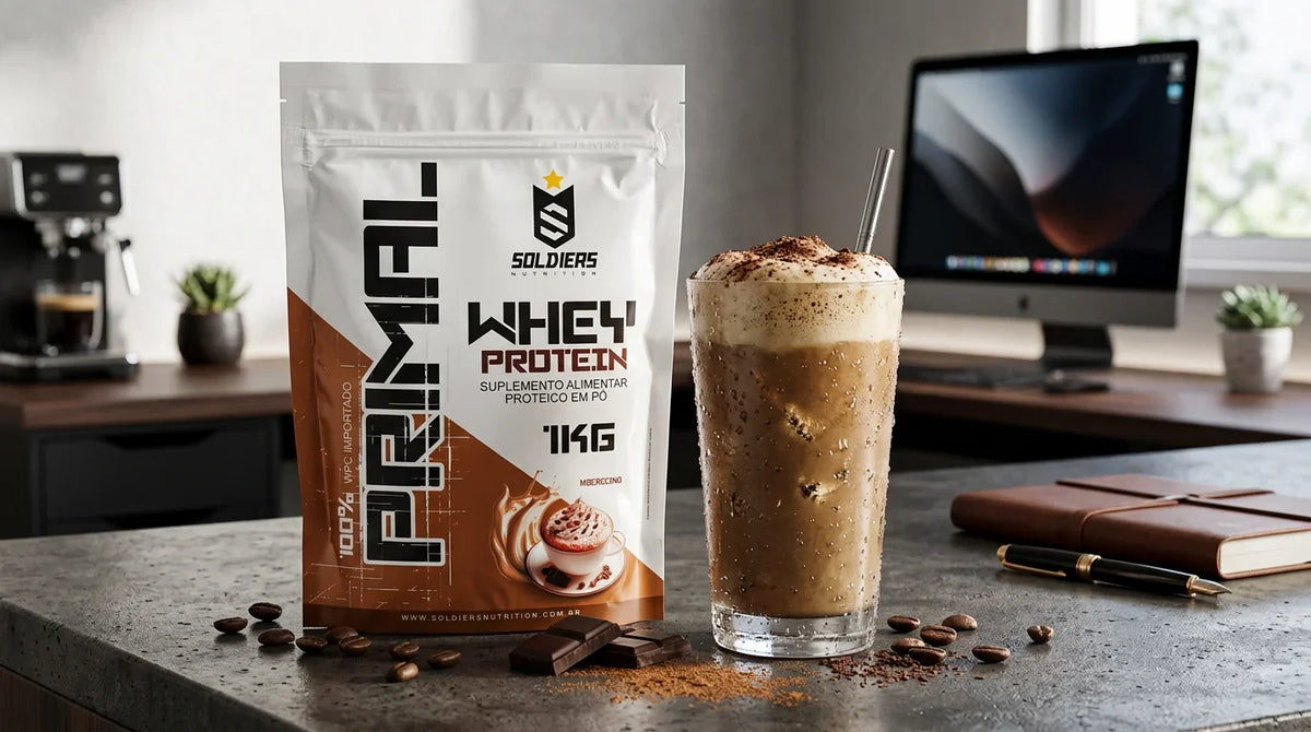 Frozen Coffee Proteico com Whey Primal Mocaccino
