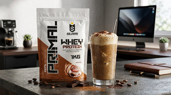 Frozen Coffee Proteico com Whey Primal Mocaccino