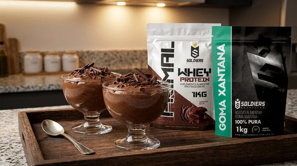 Mousse Proteica de Chocolate Belga com Goma Xanta