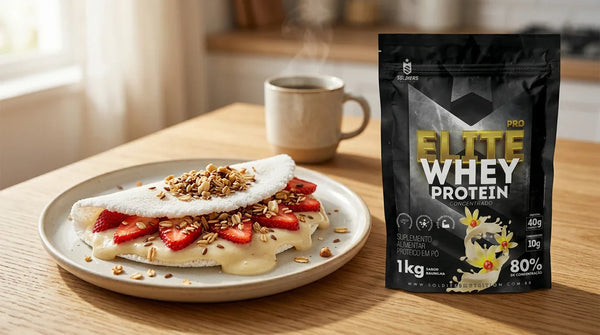 Tapioca Proteica Recheada com Elite Pro Baunilha