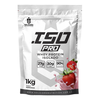 Whey Protein ISO PRO 90% ISOLADO 1kg - Morango