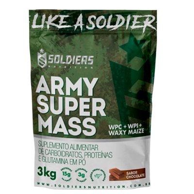 Hipercalórico Army Super Mass Chocolate 3Kg - Soldiers Nutrition