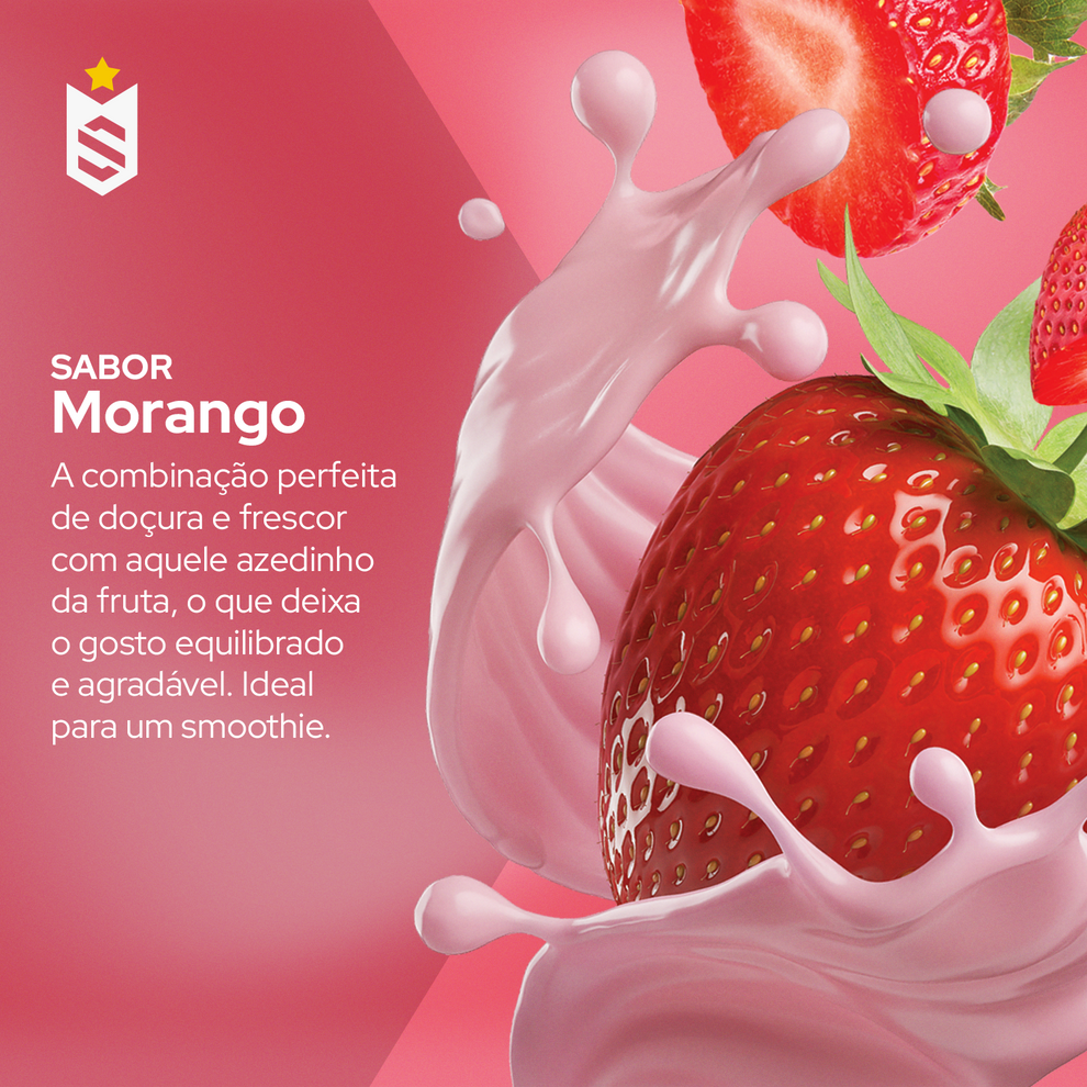 Whey Protein Concentrado 1Kg - Morango - Importado - Soldiers Nutrition
