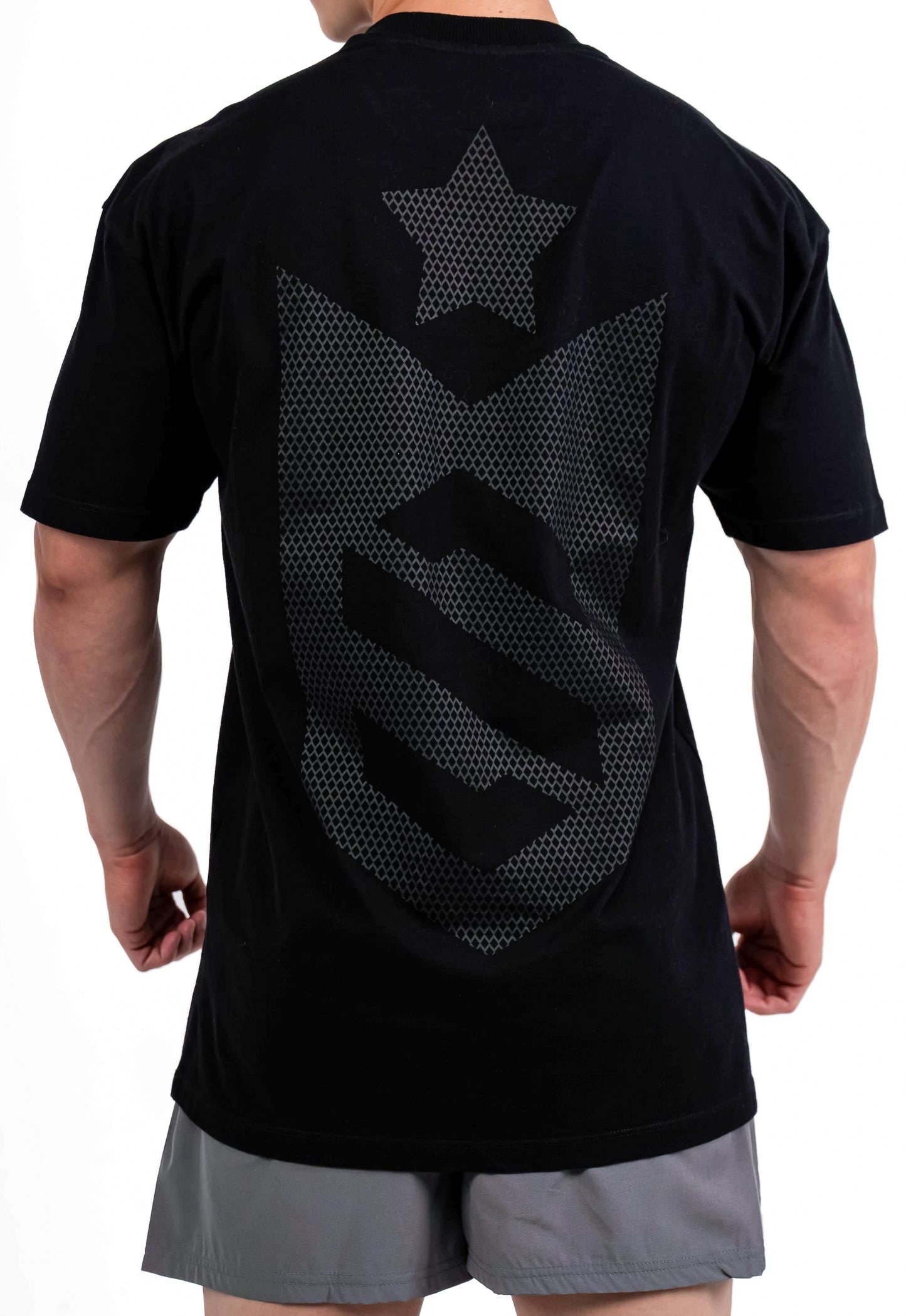 Camiseta Oversized SN Grey  Emblem Preto - Soldiers Nutrition