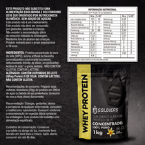 Whey Protein Concentrado 60% 1kg - Soldiers Nutrition