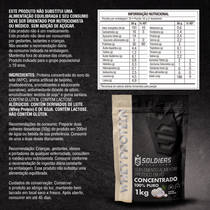 Whey Protein Concentrado Beijinho 1kg - Soldiers Nutrition
