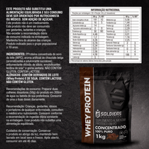 Whey Protein Concentrado Chocolate Belga 1kg - Soldiers Nutrition