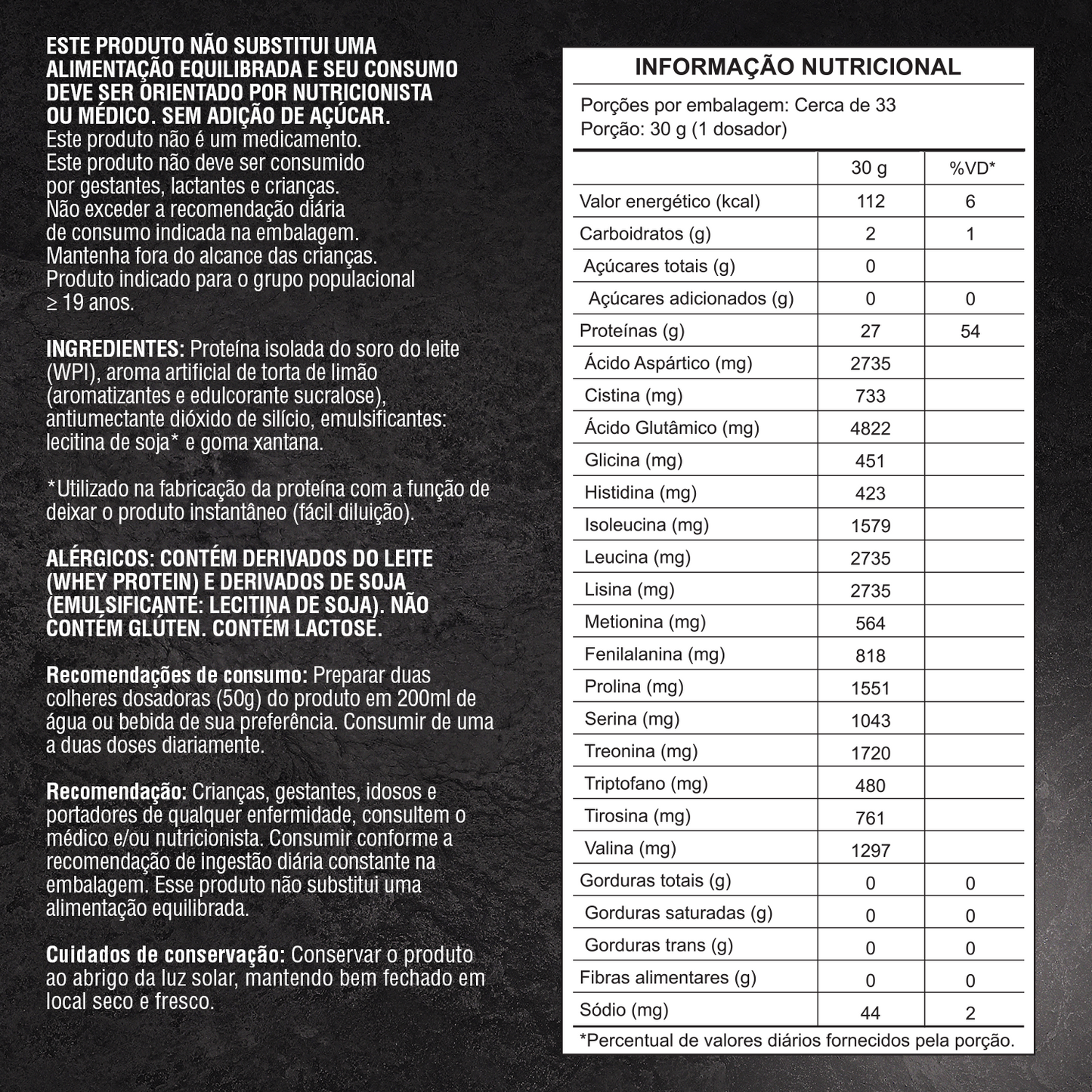 ISO PRO Whey Protein Isolado Torta de Limão 1kg - Soldiers Nutrition