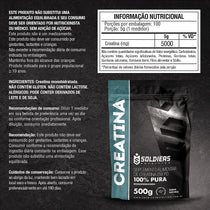 Kit: 2 Creatinas Monohidratadas 500g - 100% Pura Importada - Soldiers Nutrition