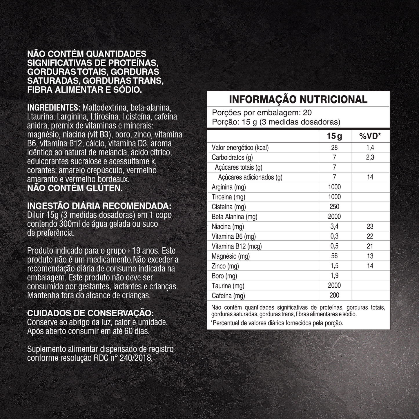 Pré-Treino Evolution Melancia 300g - Soldiers Nutrition
