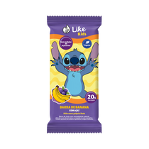 Barrinha de Banana 20g Sem Açúcar Sabor Açai 6un - Like Kids