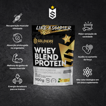 Whey Blend Protein Concentrado e Isolado - 900g - Soldiers Nutrition