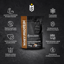 Whey Protein Concentrado Mocaccino 1Kg - Soldiers Nutrition