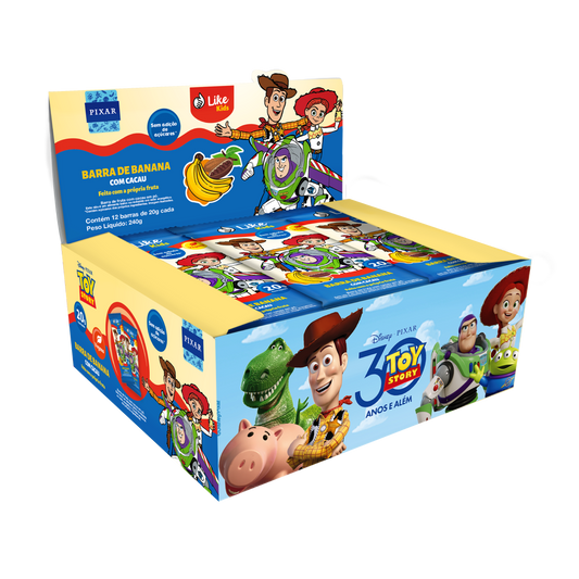 Barrinha de Banana 20g Sem Açúcar Sabor Cacau 12un - Like Kids