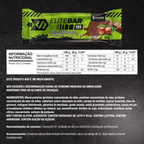 Kit: Elitebar 30g Barra De Proteína CX 12 UN - Soldiers Nutrition Sabor:Chocolate C/Avelã