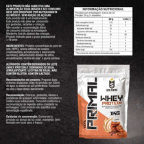 Embalagem de whey protein sabor cookies, suplemento alimentar em pó, com destaque para tabela nutricional e instruções de uso.