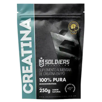 Embalagem de suplemento alimentar creatina pura monohidratada 250g sabor natural