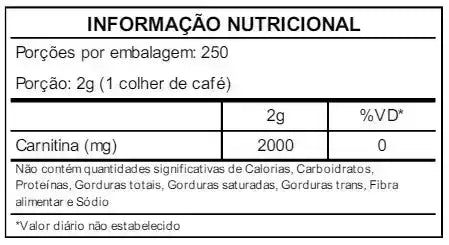 L - Carnitina 100% Pura - 100g