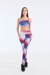 Calça Legging Recortes Estampa