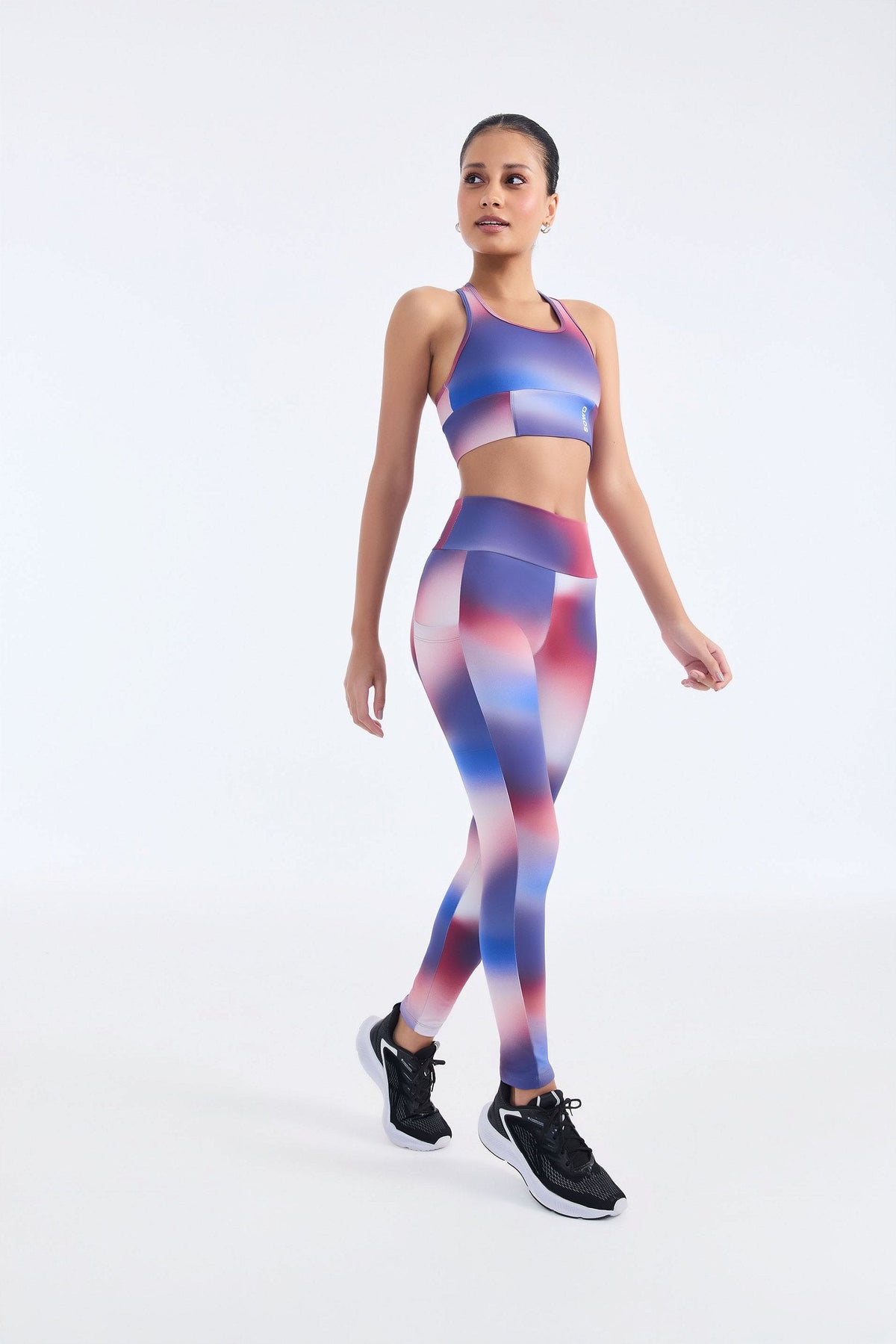 Calça Legging Recortes Estampa