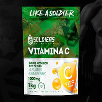 Embalagem de suplemento alimentar em pó vitamina C 1kg, 1000mg ácido ascórbico puro.