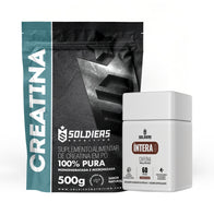 Kit: Creatina Monohidratada 500g + Cafeína Íntera Focus Soldiers Nutrition