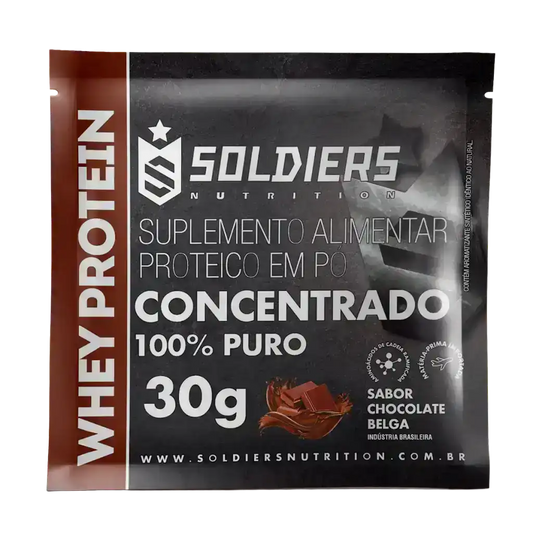 Kit: Whey Protein Sachê 30g 3 Unidades - Soldiers Nutrition